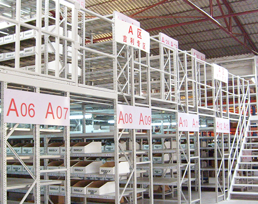 shelving supported mezzanine