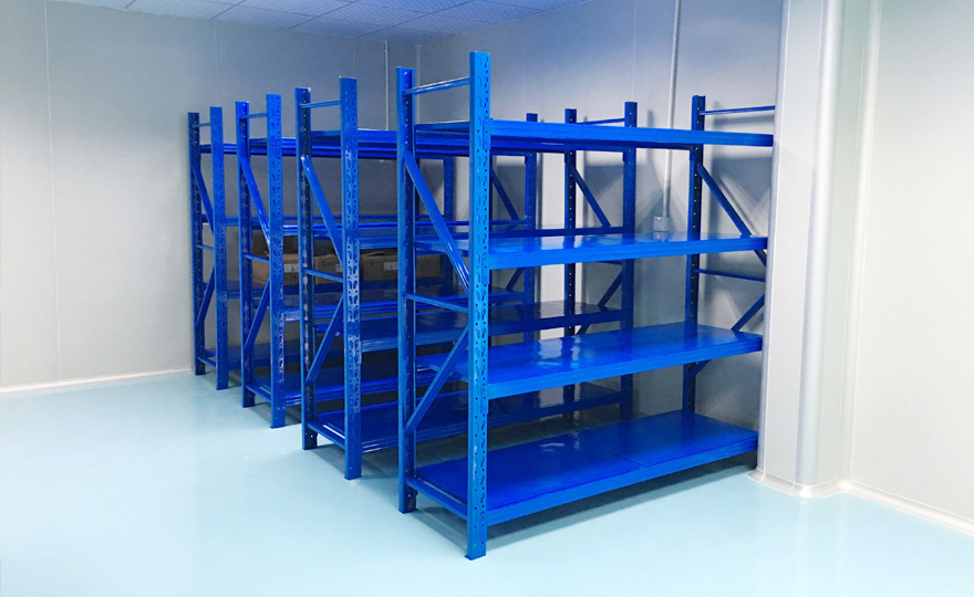 What is the minimum order quantity of standard medium storage shelves?
