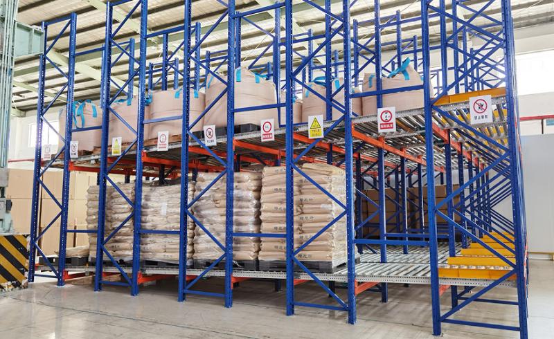 Is the warehouse with roller shelves efficient?