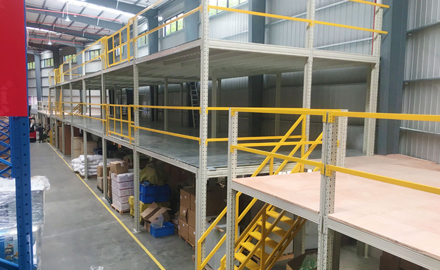 How much storage capacity can the rack mezzanine increase?