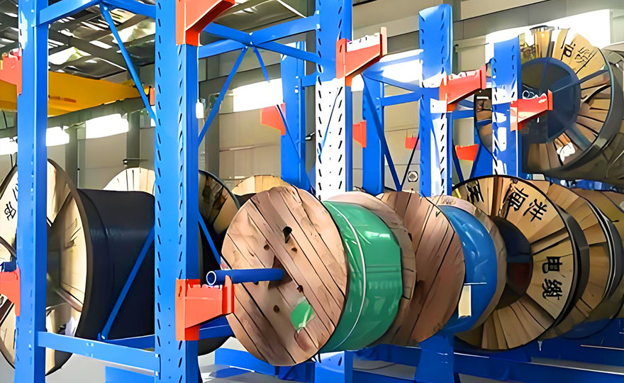 Are large cantilevered shelves suitable for storing cables?