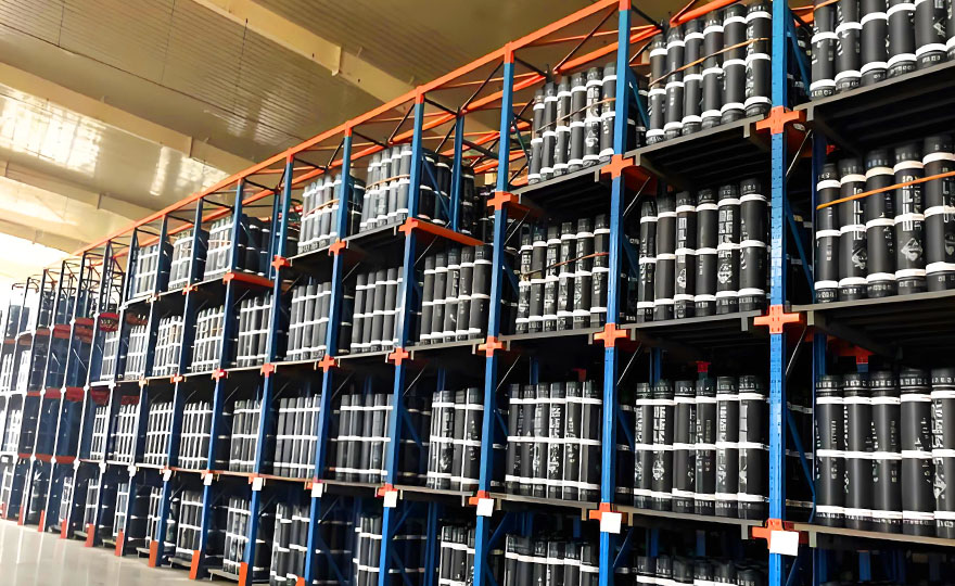 Which type of high-level shelving has a higher storage density?