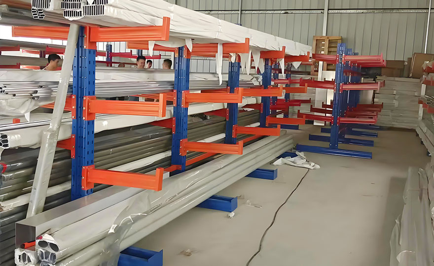Which type of cantilevered shelves is more cost-effective?