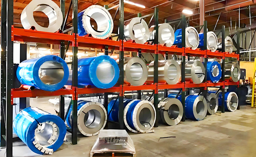 Is the storage pallet rack suitable for storing steel coils?