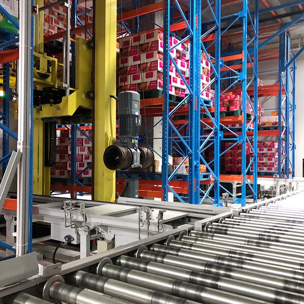 How do 2 workers manage a warehouse of 1,000 square meters?
