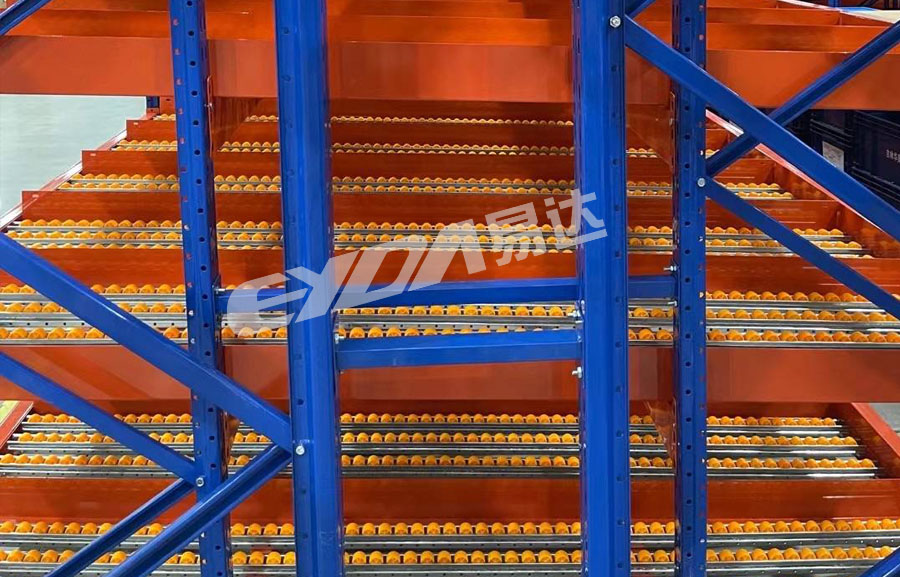 Flow-through rack
