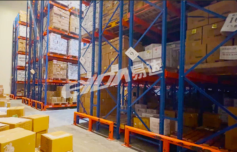 double-depth cold storage rack