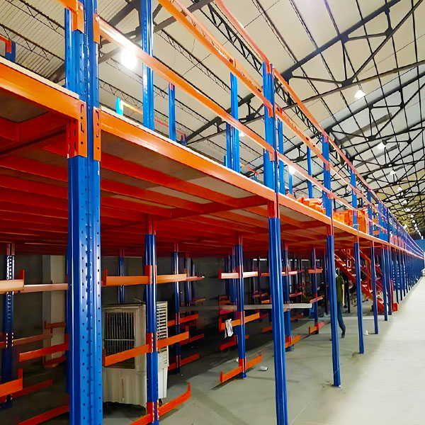 cantilevered shelving platform