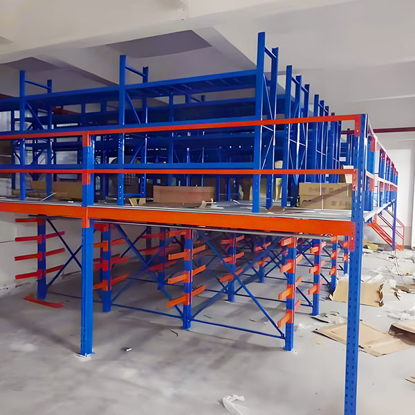 cantilevered shelving platform