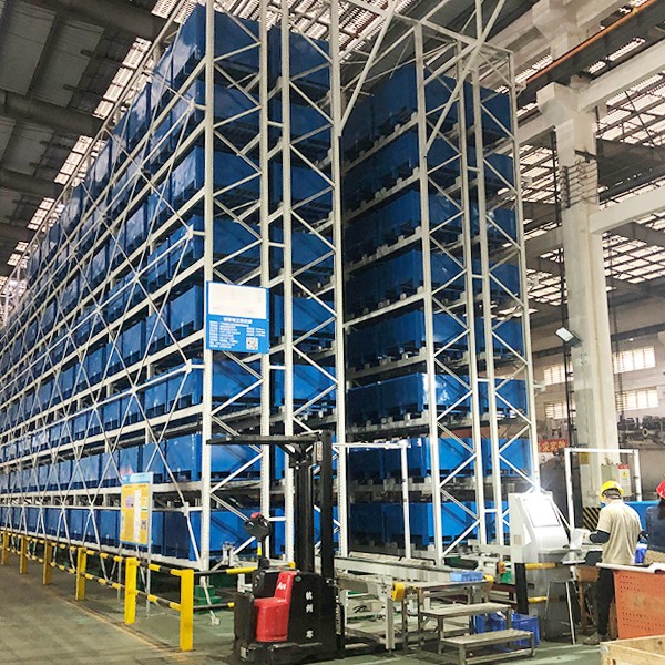 factory's vertical storage racks