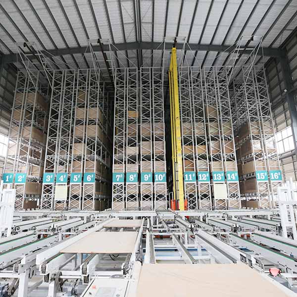 factory's vertical storage racks