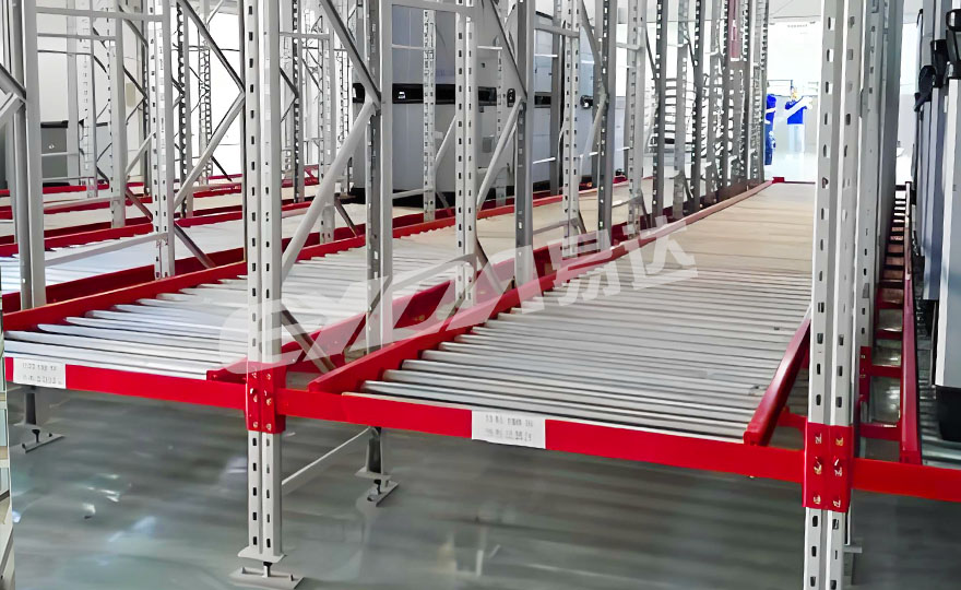 gravity-type roller shelves