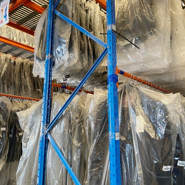clothes factory warehouse shelves