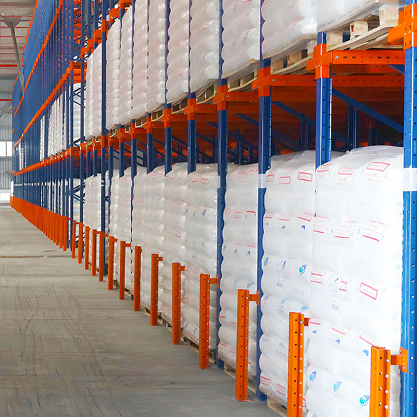 chemical plant warehouse shelves