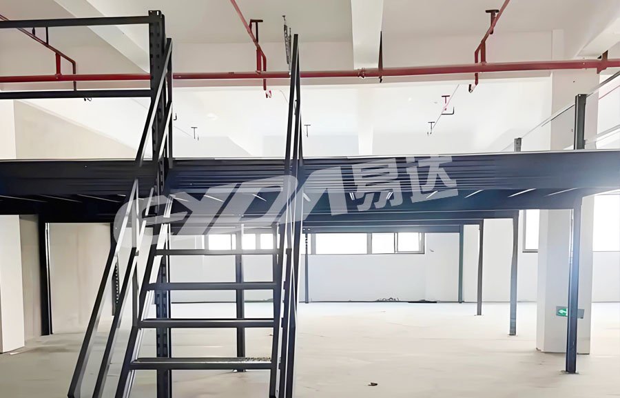 Black mezzanine floor