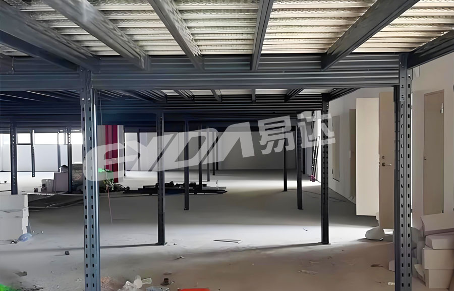 Black mezzanine floor